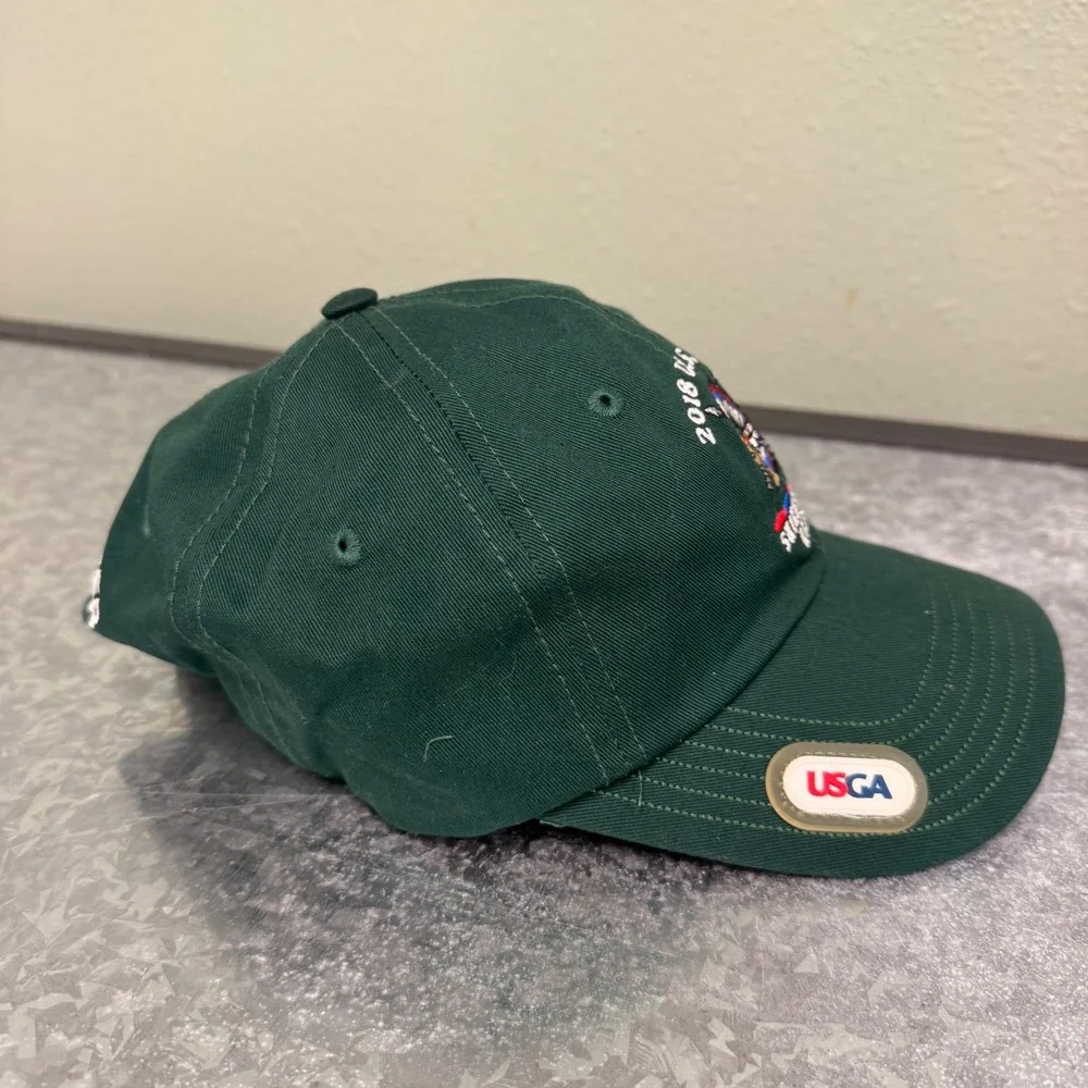 USGA 2018 U.S. Open Shinnecock Hills Golf Hat Mens OSFA‎ Green Excellent Member